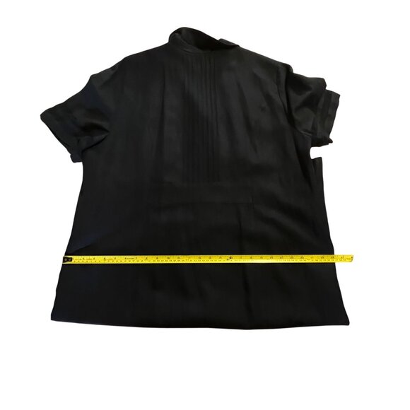 Jessica Howard Navy Blue Button Up Linen Dress Sz 20 Preppy Taillored Academia - Picture 11 of 14